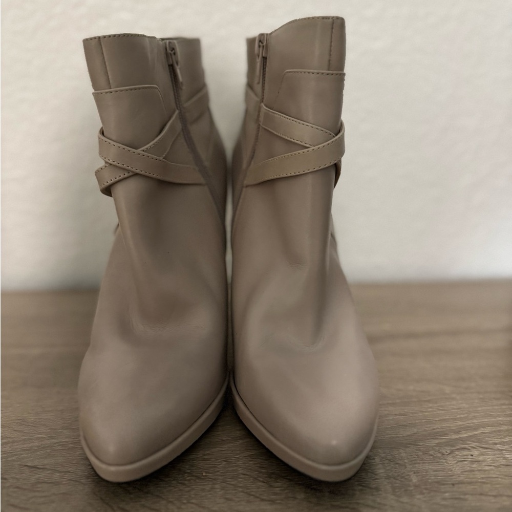 Nine West Taupe Ankle Booties